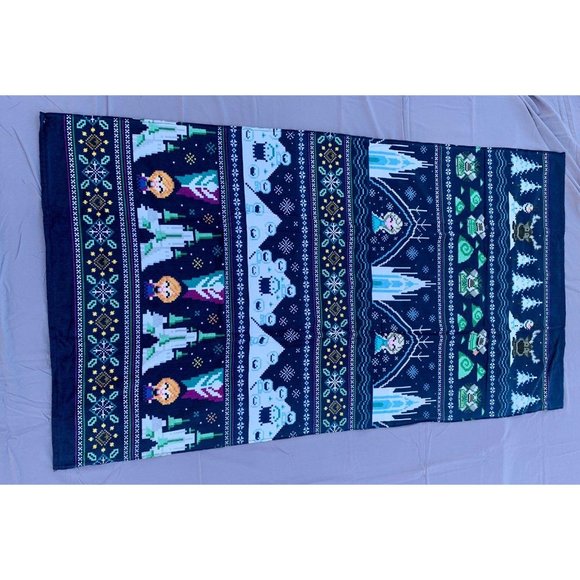 Disney Parks Frozen Elsa Anna Olaf Sven Snowgies Trolls Beach Towel - Picture 4 of 8